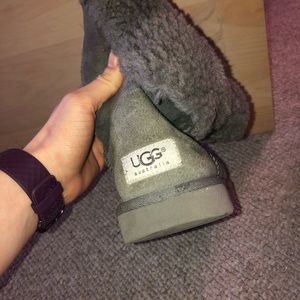 Grey rollover ugg boots